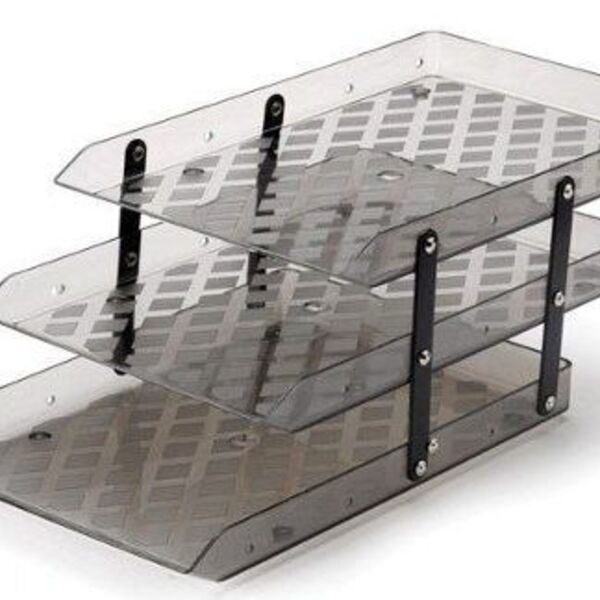 Caixa Correspondencia Tripla Fixa Fume