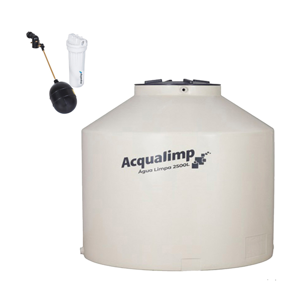 Caixa d'Água 2.500L em Polietileno Água Limpa Acqualimp