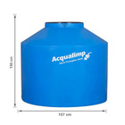 Caixa d'água Polietileno 2500l Azul com Tampa Click Acqualimp