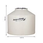 Caixa d'água Polietileno 2500l Bege com Tampa Click Acqualimp