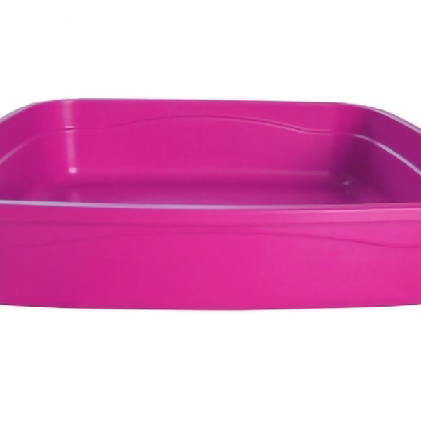 Caixa De Areia Banheiro Higiênico Gatos Sanitário - Rosa