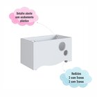 Caixa De Brinquedos Com Rodízios Linha Encanto Branco