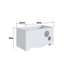 Caixa De Brinquedos Com Rodízios Linha Encanto Branco