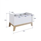 Caixa De Brinquedos E Livros Linha Favo De Mel  Branco