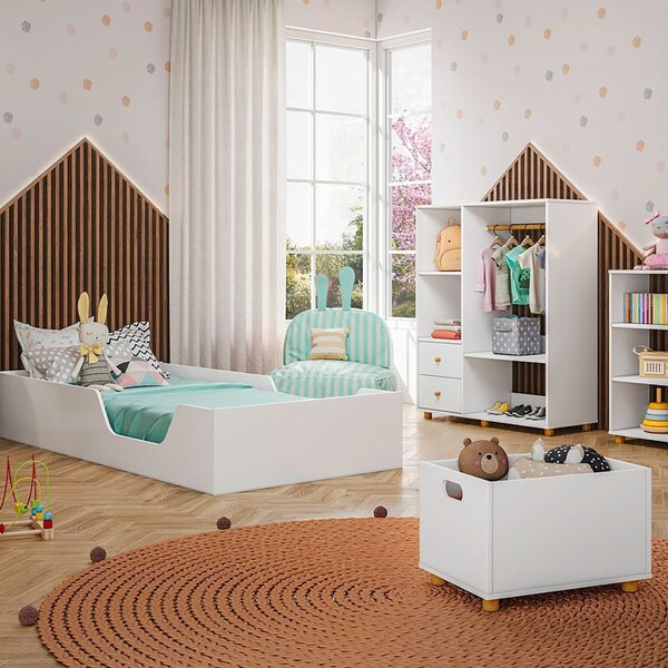 Caixa De Brinquedos Montessoriana Olivar Branco