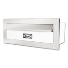 Caixa De Correio Carta E Revista Frente Em Inox Escovado Com