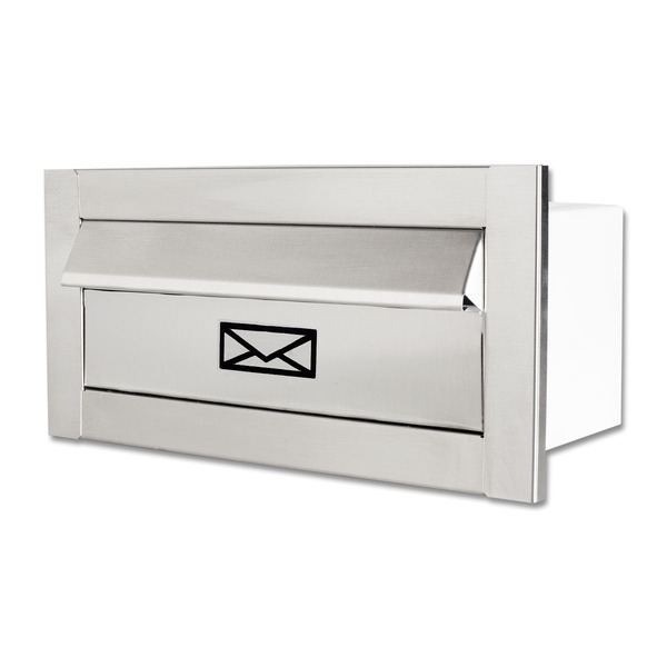 Caixa De Correio Carta Frente Em Inox Escovado