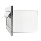 Caixa De Correio Carta Frente Em Inox Escovado 20 Cm Profundi