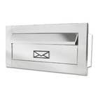 Caixa De Correio Carta Frente Em Inox Polido Brilhante Espelh