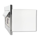 Caixa De Correio Carta Frente Inox Brilhante C Tarja Pastilha