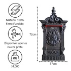 Caixa De Correio Cartas Colonial Brasão Sem Pé Ferro Fundido