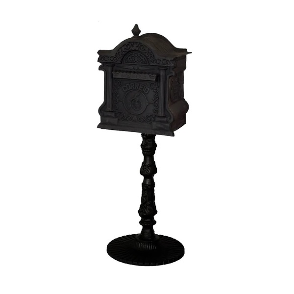 Caixa De Correio Cartas Colonial Romana Com Pé Ferro Fundido