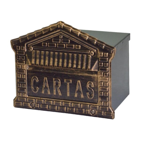 Caixa De Correio Cartas Tijolinho Em Ouro Embutir 15x21x12cm