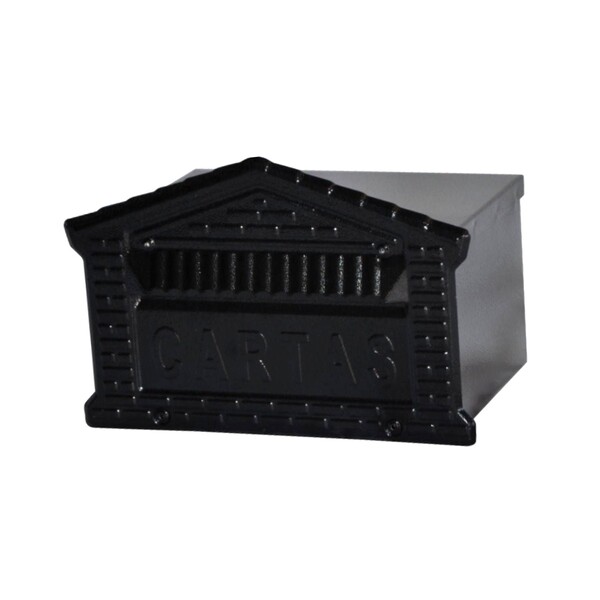 Caixa De Correio Cartas Tijolinho Preta Embutir 15x21x12cm