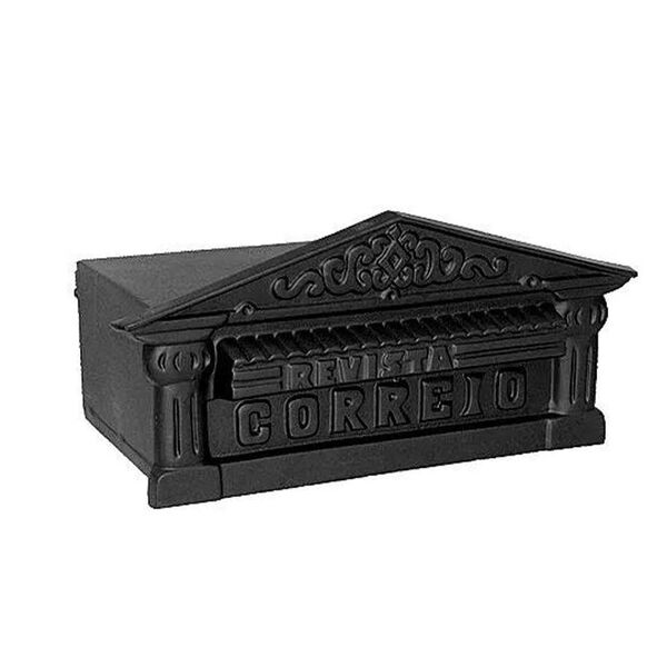 Caixa De Correio Colonial Revista Jornal Em Alumínio Fundido