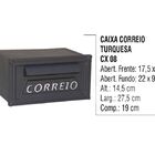 Caixa De Correio Colonial Turquesa Em Alumínio Fundido