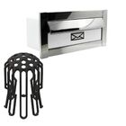 Caixa De Correio Dual Inox Branca 14cm E 1 Ralo Para Calha