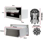 Caixa De Correio Dual Inox Preta 23cm E 1 Ralo Para Calha