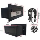 Caixa De Correio Edge Inox Preta 23cm E 3 Ralo Para Calha