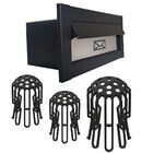 Caixa De Correio Edge Inox Preta 23cm E 3 Ralo Para Calha