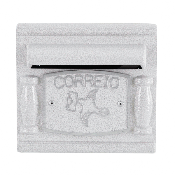 Caixa de Correio para Grade e Muro Alumínio Branco 17x18,5x17,5cm