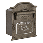 Caixa de Correio para Grade e Muro Alumínio Dourado 24x19,5x15cm