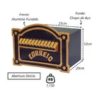 Caixa De Correio Para Cartas Dallas Ouro Detras 20x25x12cm