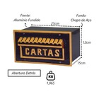 Caixa De Correio Para Cartas Inglesa Ouro Detras 15x25x12cm