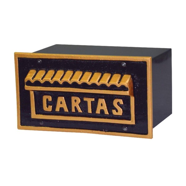Caixa De Correio Para Cartas Inglesa Ouro Detras 15x25x12cm