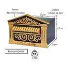 Caixa De Correio Para Cartas Romana Ouro Detras 20x25x12cm