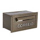Caixa de Correio para Grade e Muro Alumínio Dourado 14x27x18cm
