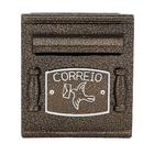 Caixa de Correio para Grade e Muro Alumínio Dourado 22x20x18cm