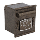 Caixa de Correio para Grade e Muro Alumínio Dourado 22x20x18cm