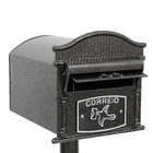 Caixa de Correio para Jardim Alumínio Cinza 25,5x27,5x36cm