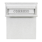 Caixa de Correio para Muro Alumínio Branco 40x33x15cm