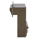 Caixa de Correio para Muro Alumínio Dourado 40x35,5x17cm