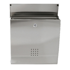 Caixa de Correio com Fechadura  para Muro Aço Inox Prata 35x35x11cm