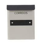 Caixa de Correio com Fechadura para Portão Aço Galvanizado Prata 36x35,2x14cm