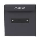 Caixa de Correio com Fechadura para Portão Aço Galvanizado Preto 35x36x14cm