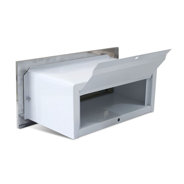 Caixa De Correio Total Branco 29cm Para Embutir Parede Muro