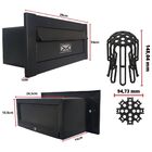 Caixa De Correio Totally Preta 14cm E 3 Ralo Para Calha