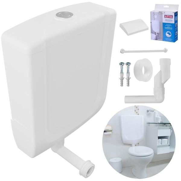 Caixa De Descarga Baixa Branca Com Duplo Acionamento + Conver