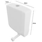 Caixa De Descarga Baixa Branca Com Duplo Acionamento + Conver