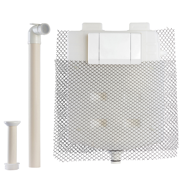 Caixa de Descarga de Embutir para Alvenaria M9000 com Acabamento Elegance Branco Montana