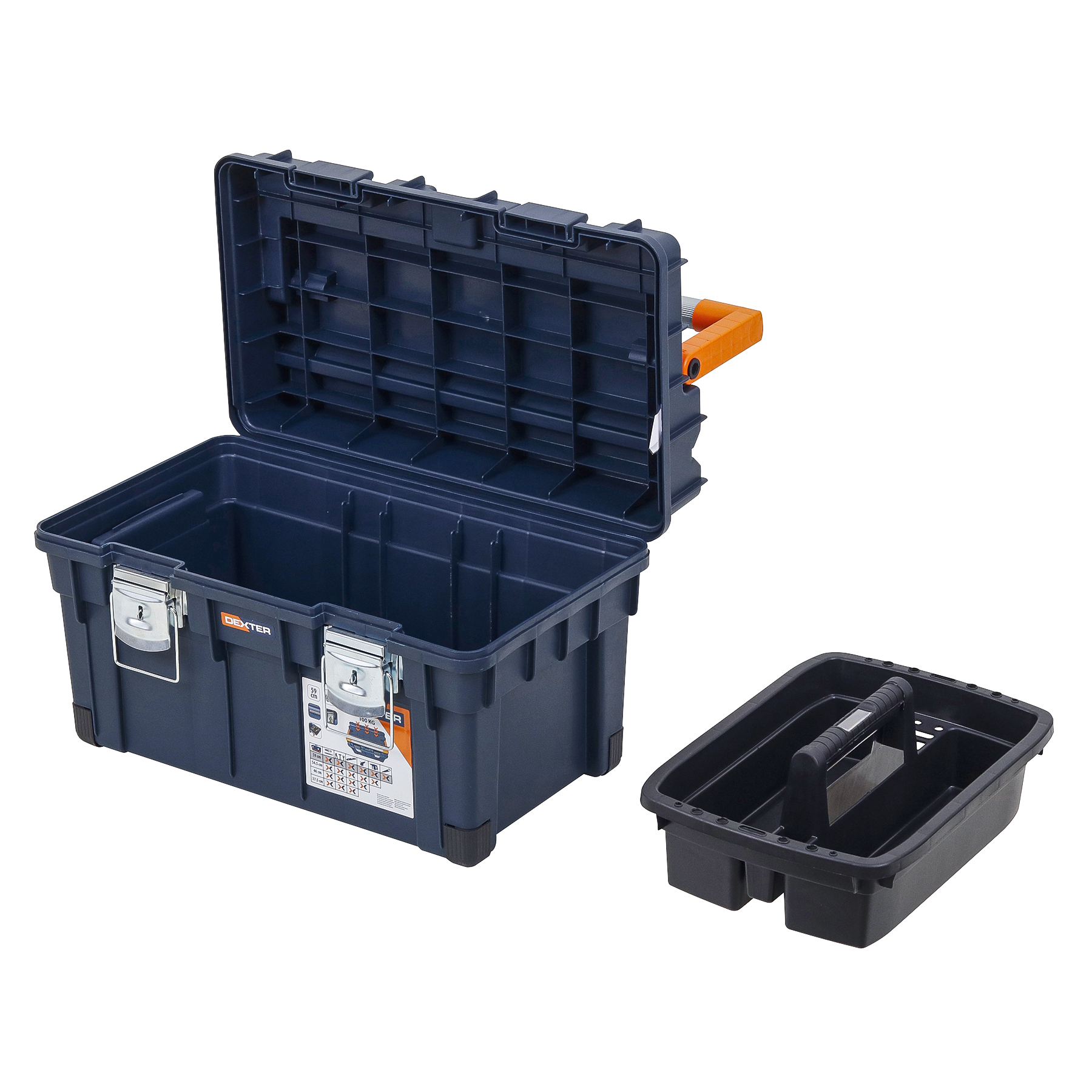 Caixa de Ferramentas Dexter 59,5x34,5x35,5cm 57L em Plástico