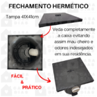 Caixa De Gordura 42 Litros Com Cesto De Limpeza Reforçada