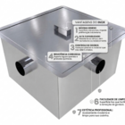 Caixa De Gordura Em Aço Inox Com Cesto Coletor De Resíduos