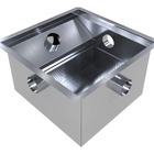 Caixa De Gordura Em Aço Inox Com Cesto Coletor De Resíduos