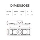 Caixa De Luz Tigre Lajota Octogonal Laranja