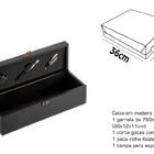 Caixa De Madeira Para Garrafa De Vinho Espumante Acessórios